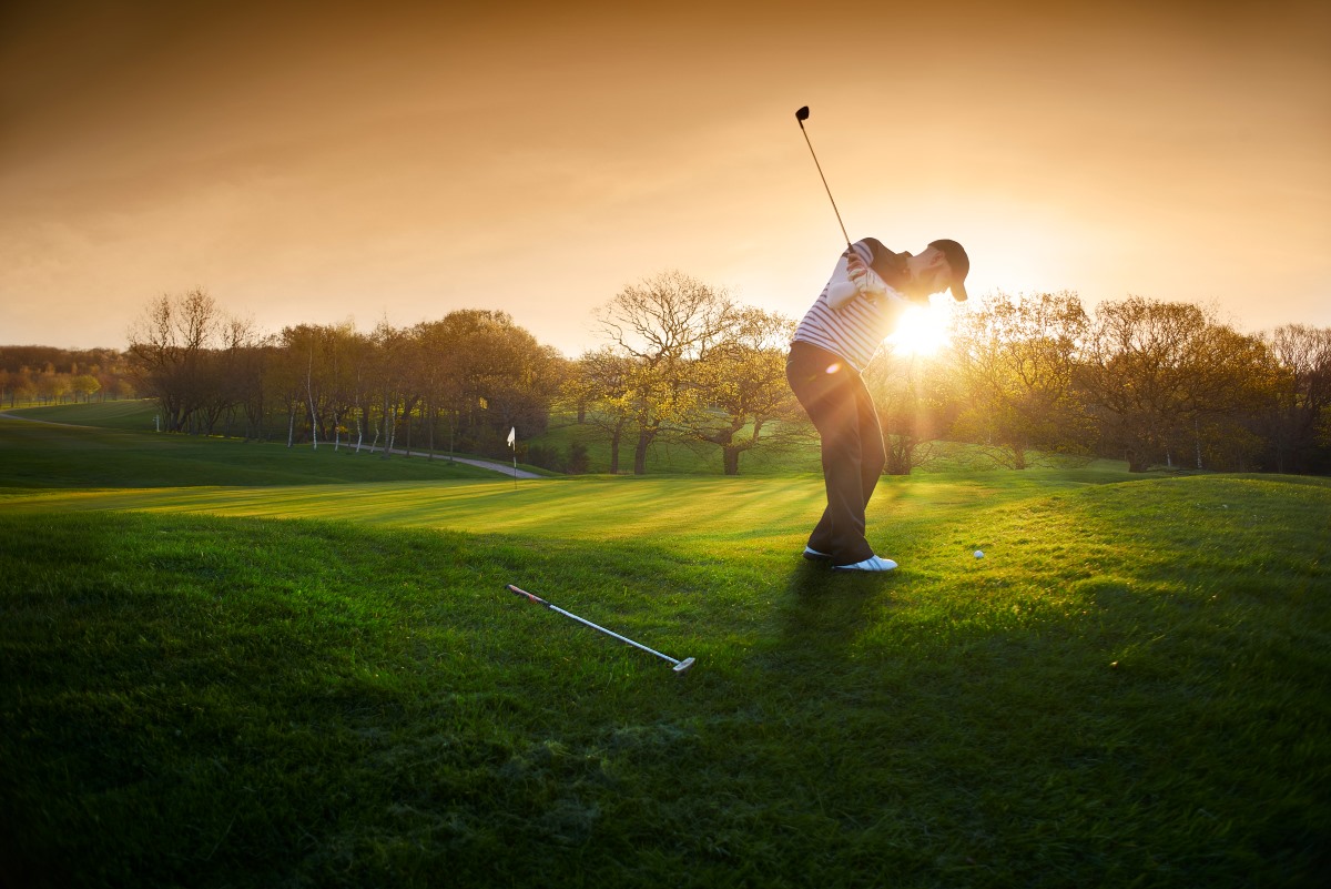 person playing golf