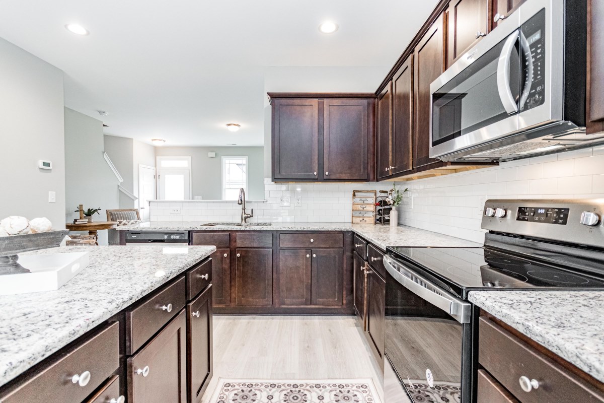 kitchen with granite countertops