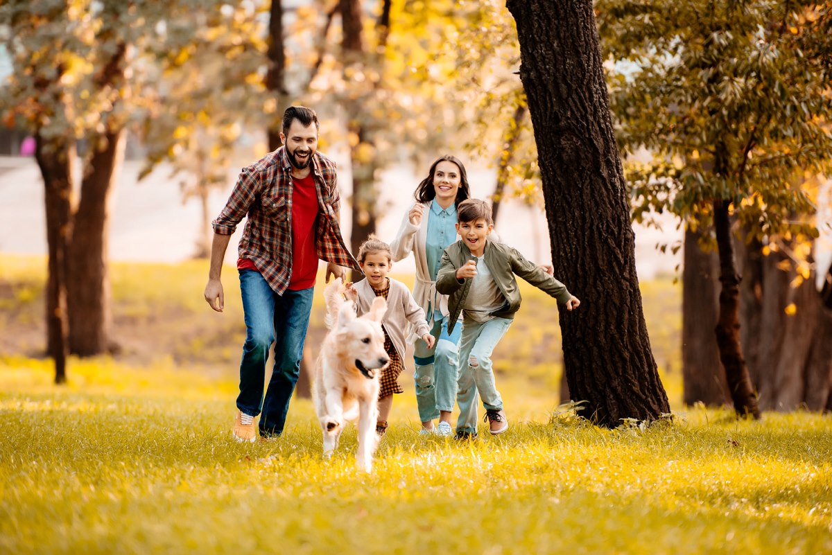 happy people running in outdoor space