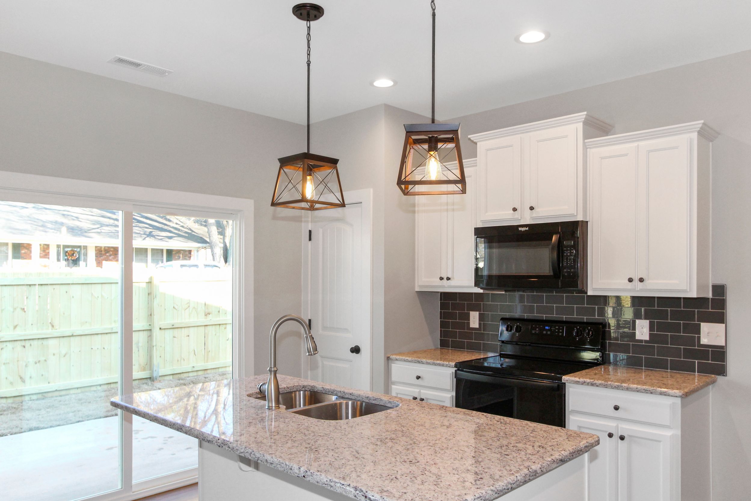 kitchen with granite countertops